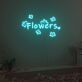 Flowers Lettering LED Neon Sign with Floral Accents