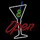 Open Martini Glass LED Neon Sign