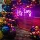 Pink Let's Party Neon Sign for Party and Social Spaces