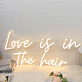 Love Is In The Hair Yellow Neon Sign for Beauty Salons