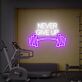 Never Give Up Barbell LED Neon Sign