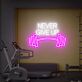 Never Give Up Barbell LED Neon Sign