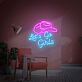 Let's Go Girls Cowboy Hat LED Neon Sign