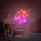 Let's Go Girls Cowboy Hat LED Neon Sign