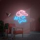 Let's Go Girls Cowboy Hat LED Neon Sign