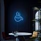 Steaming Coffee Cup LED Neon Sign for Cafes and Coffee Shops