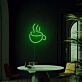Steaming Coffee Cup LED Neon Sign for Cafes and Coffee Shops