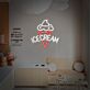 Ice Cream Cone with ICE CREAM Lettering LED Neon Sign