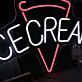 Ice Cream Cone with ICE CREAM Lettering LED Neon Sign