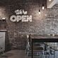We’re OPEN Two-Line Blue LED Neon Sign