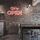 We’re OPEN Two-Line Blue LED Neon Sign