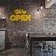 We’re OPEN Two-Line Blue LED Neon Sign