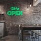 We’re OPEN Two-Line Blue LED Neon Sign