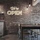 We’re OPEN Two-Line Blue LED Neon Sign