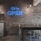 We’re OPEN Two-Line Blue LED Neon Sign