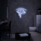 Crying Eye with Tear White LED Neon Sign