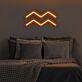 Aquarius Zodiac Symbol Yellow LED Neon Sign