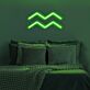 Aquarius Zodiac Symbol Yellow LED Neon Sign