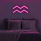 Aquarius Zodiac Symbol Yellow LED Neon Sign