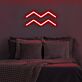 Aquarius Zodiac Symbol Yellow LED Neon Sign