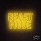 Beast Mode Yellow Outline LED Neon Sign | LianeV Collection