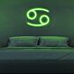 Cancer Zodiac Symbol Yellow LED Neon Sign