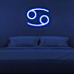 Cancer Zodiac Symbol Yellow LED Neon Sign