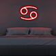 Cancer Zodiac Symbol Yellow LED Neon Sign