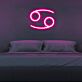 Cancer Zodiac Symbol Yellow LED Neon Sign