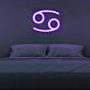Cancer Zodiac Symbol Yellow LED Neon Sign