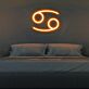 Cancer Zodiac Symbol Yellow LED Neon Sign