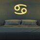Cancer Zodiac Symbol Yellow LED Neon Sign