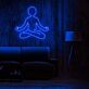 Meditating Person Outline LED Neon Sign for Yoga Rooms