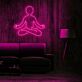 Meditating Person Outline LED Neon Sign for Yoga Rooms