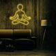 Meditating Person Outline LED Neon Sign for Yoga Rooms