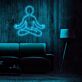 Meditating Person Outline LED Neon Sign for Yoga Rooms