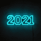 2021 Neon Sign for celebratory New Year decor