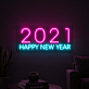 2021 Happy New Year Neon Sign for festive New Year celebrations