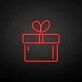 Gift Box with Bow LED Neon Sign