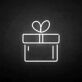 Gift Box with Bow LED Neon Sign