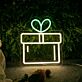 Gift Box with Bow LED Neon Sign