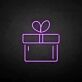 Gift Box with Bow LED Neon Sign