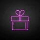 Gift Box with Bow LED Neon Sign