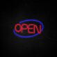Oval Frame OPEN LED Neon Sign for Storefronts