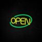 Oval Frame OPEN LED Neon Sign for Storefronts