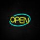 Oval Frame OPEN LED Neon Sign for Storefronts