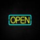 Rectangular Frame OPEN LED Neon Sign for Shops