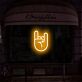 Rock Horns Hand Gesture LED Neon Sign for Music Rooms