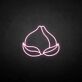 Peach with Two Leaves LED Neon Sign