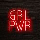 GRL PWR Girl Power LED Neon Sign